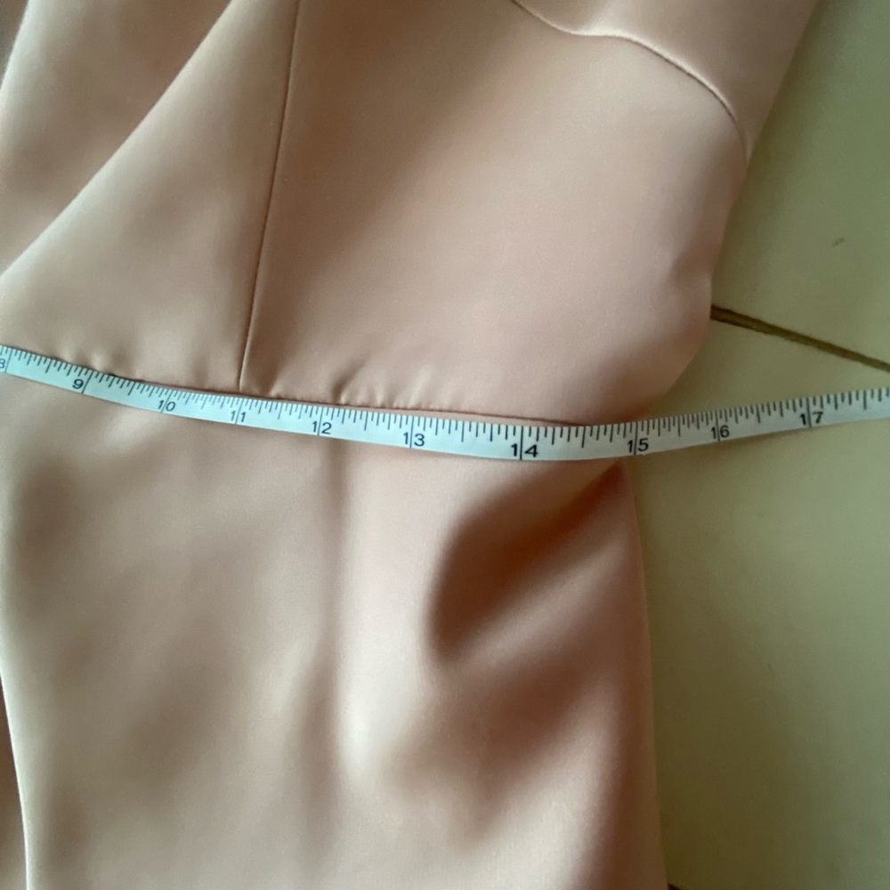 Flor et.al Satin V-neck A Line Gown - Picture 12 of 16